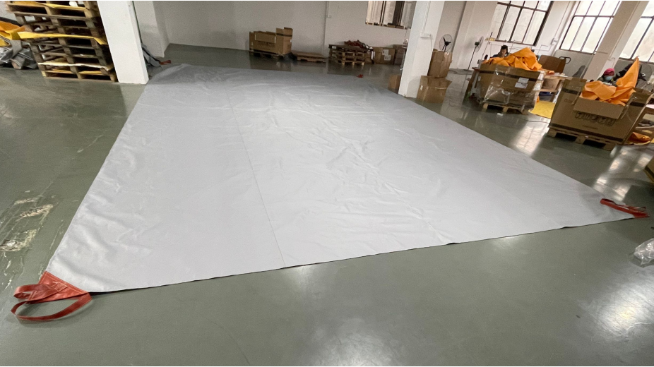 Selimut Api Bateri Litium Untuk Kereta EV 19.8 x 26 kaki Selimut Api Bersalut Silikon Grafit
