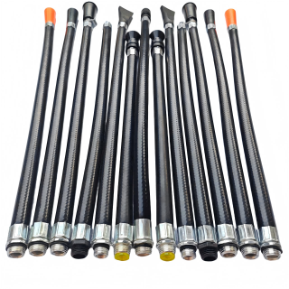 Peralatan pemadam kebakaran pemadam kebakaran dengan tiub semburan serbuk dan aksesori hos kulit