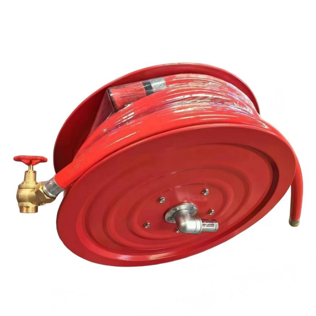 DN19 30m Gaya Saudi Swing Fire Hose Reel Dengan Kabinet