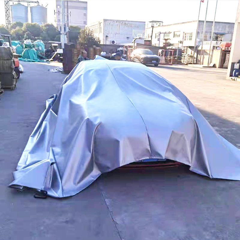 Selimut Api Kereta Kenderaan Elektrik Fabrik Gentian Kaca Bersalut Besar 6*8m Besar